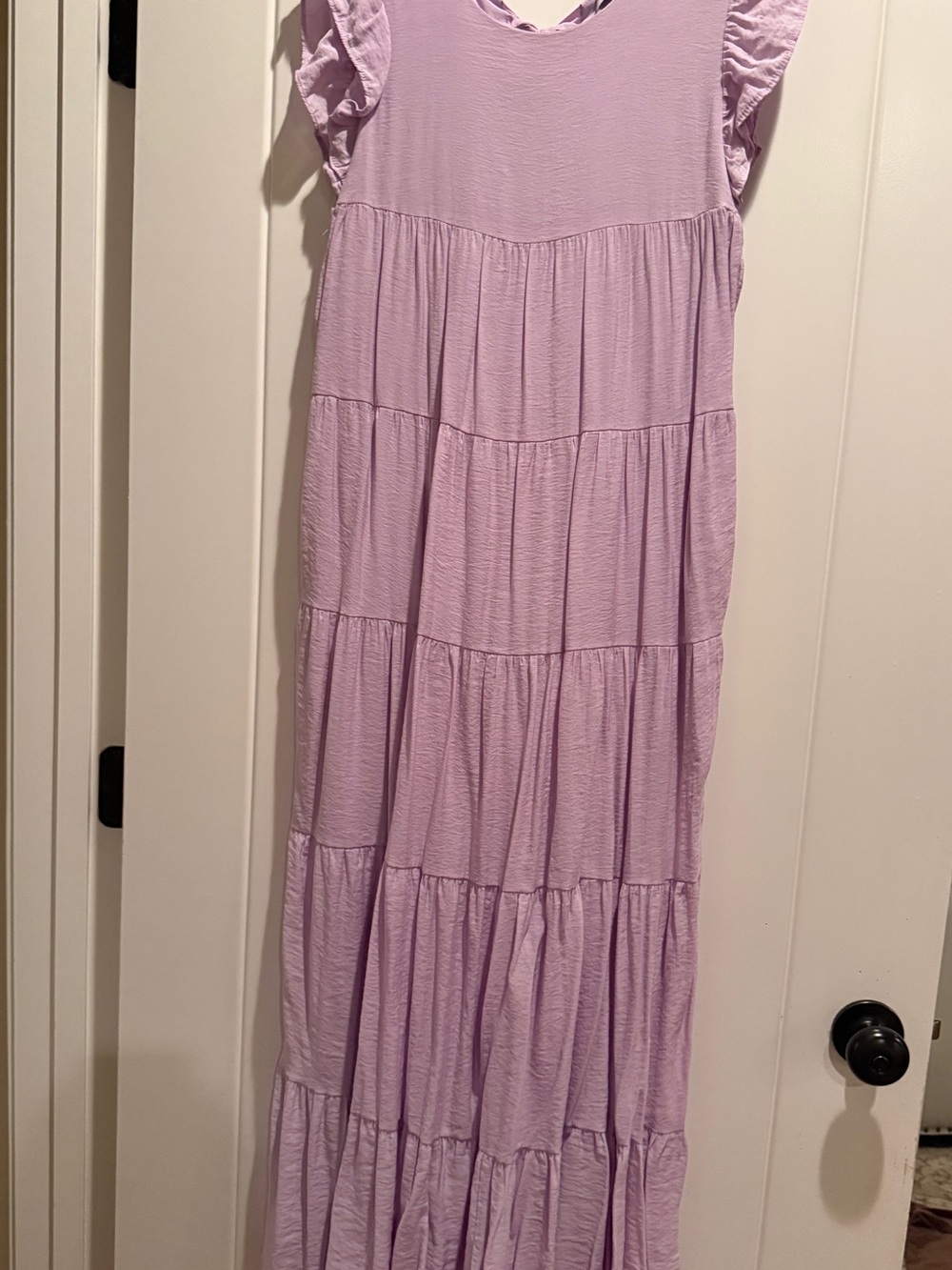 English Factory Lavender Tiered Ruffle Maxi Dress